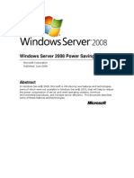 Windows Server 2008 Power Savings