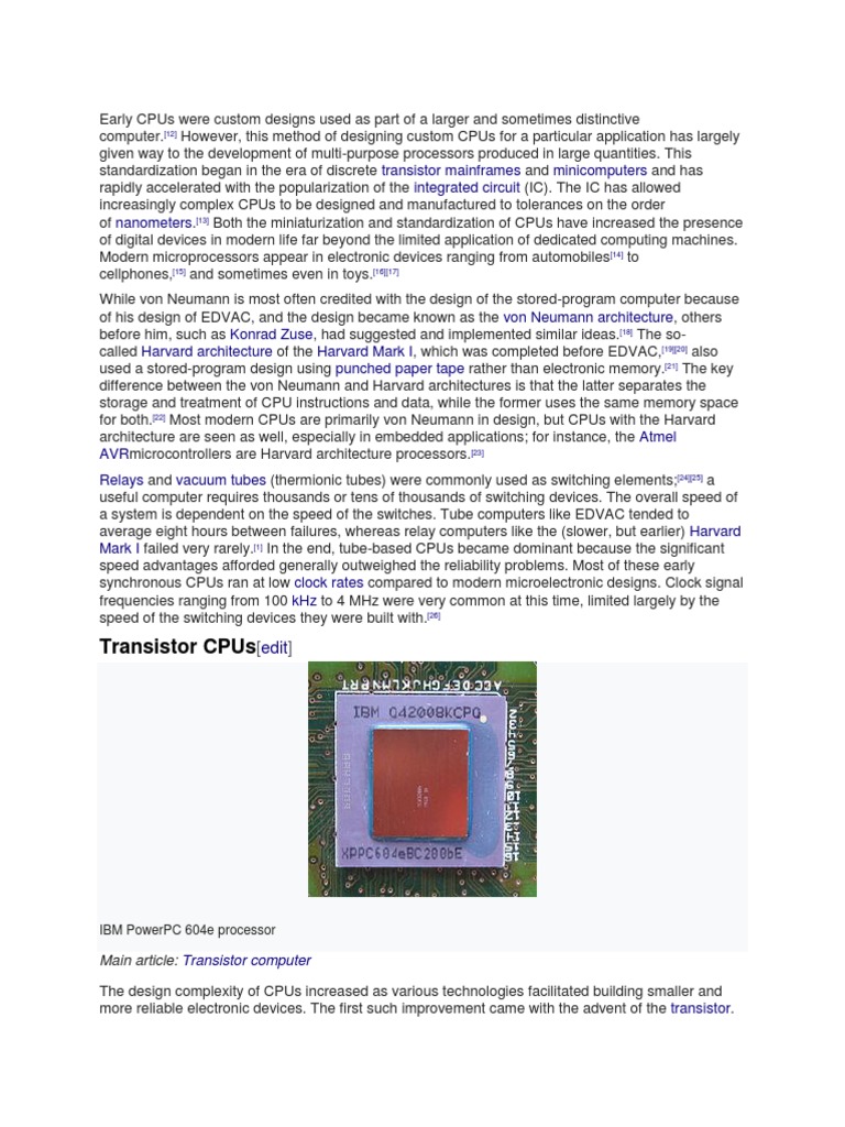 Transistor Cpus Transistor Mainframes Integrated Circuit