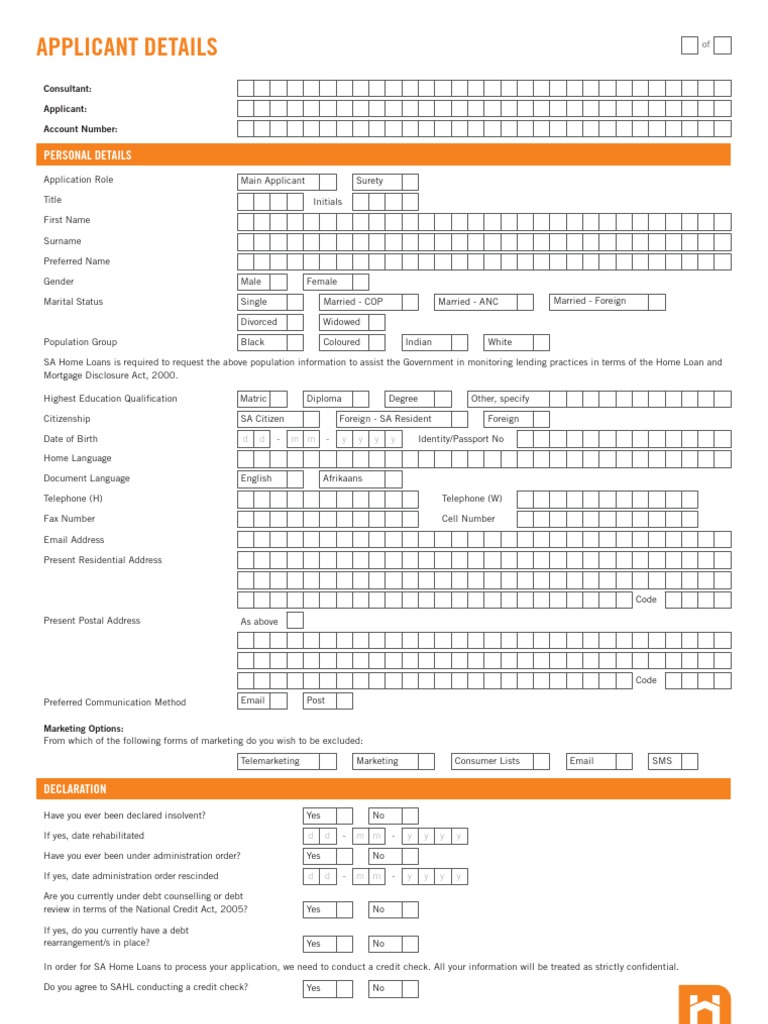Home Loan Application Form Guide | PDF | Mortgage Loan | Loans
