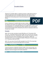 Accounting for Doubtful Debts