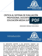 Critica Al Sistema de Evaluación Profesional Docente de La Educación Media Superior