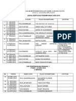 Sekolah Jenis Kebangsaan Tamil Ladang Cluny: Jadual Bertugas Perhimpunan Guru 2019