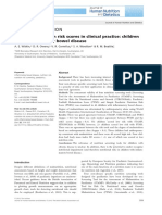 Clinical Nutrition: Paediatric Nutrition Risk Scores in Clinical Practice: Children With Inflammatory Bowel Disease