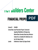YCT Builders Center Financial Proposal for Drainage Project