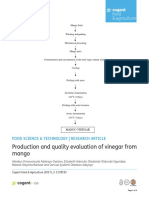 Production and Quality Evaluation of Vinegar From Mango