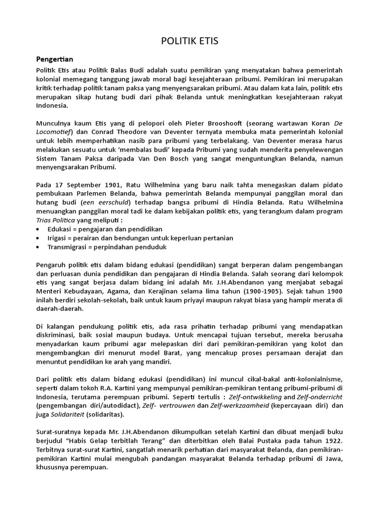 Politik Etis Pdf