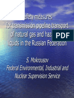 Safety Measures For Transmission Pipeline Transport of Natural Gas and Hazardous Liquids in The Russian Federation