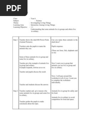 Science Lesson Plan