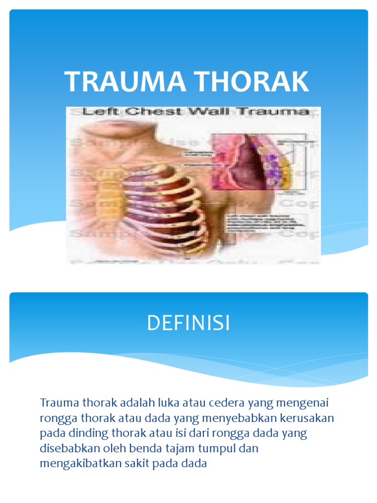 Trauma Thorak: Jenis, Gejala, dan Penanganan | PDF