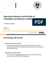 Role of Operations Research