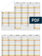 2019 Calendar Landscape 2 Pages Linear