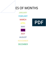 Name of Months