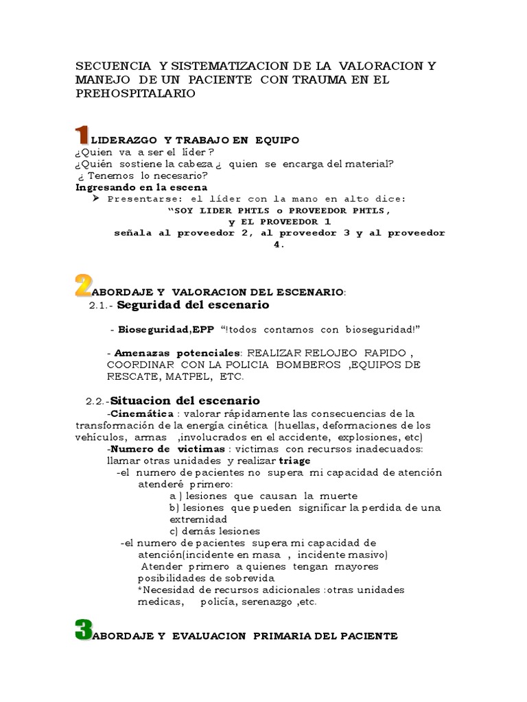 Phtls Practica | PDF | Enfermedades y trastornos | Medicina