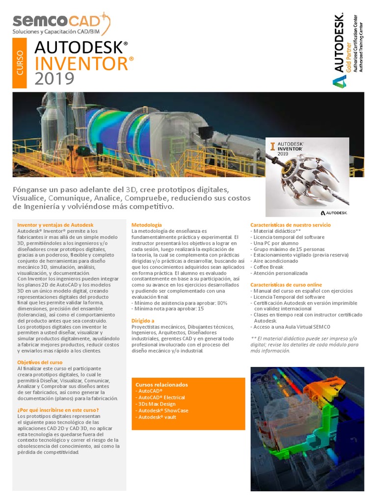 Autodesk Inventor Brochure Semco 2019 Web PDF | PDF | Simulación ...