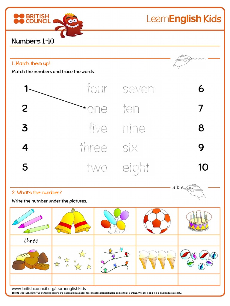 Worksheets Numbers 1 10 PDF | PDF