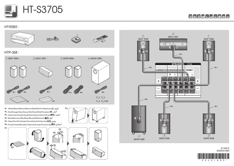 Manual Ht-s3705 Qss | PDF