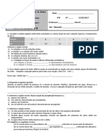 Teste Avaliação de Ciências Físico-Químicas