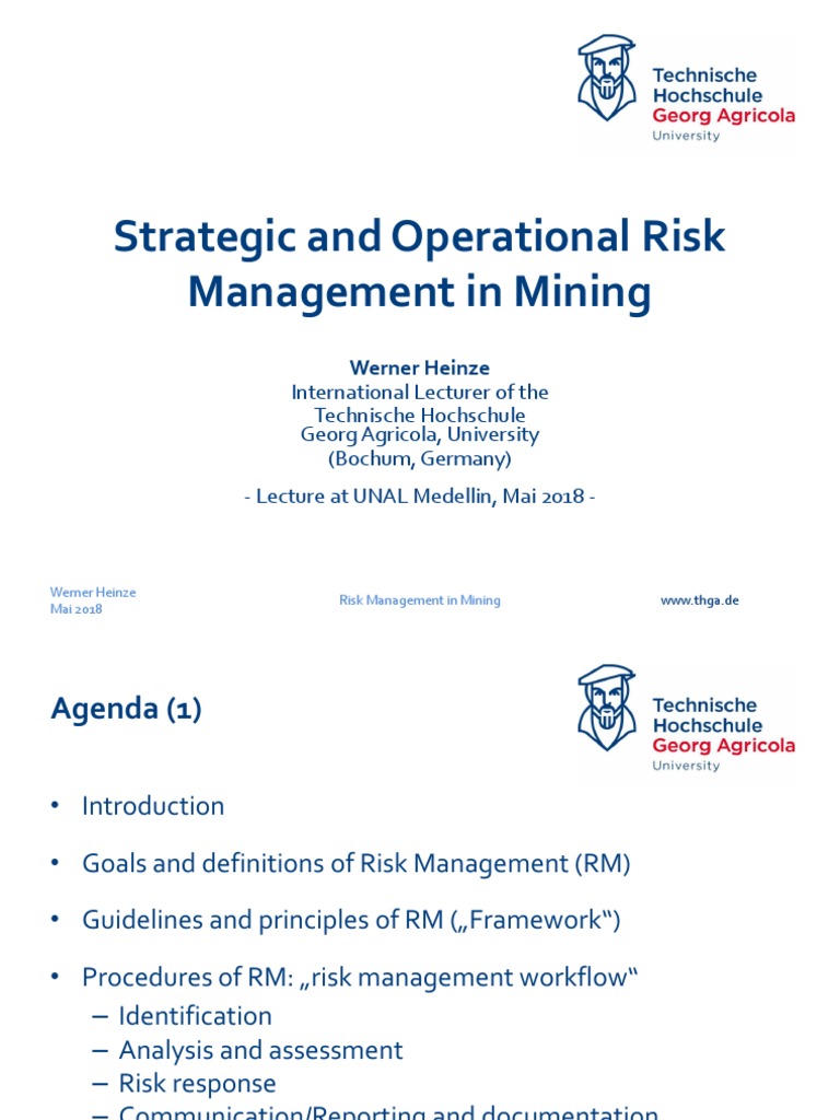 Strategic and Operational Risk Management in Mining | PDF | Risk