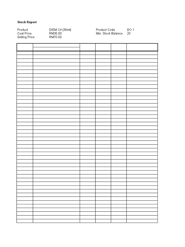 DIEM Oil Stock Report Summary | PDF