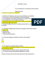 Motor Control Questions