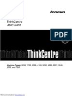 Thinkcentre User Guide: Machine Types: 0268, 1730, 4166, 4169, 5030, 5034, 5037, 5048