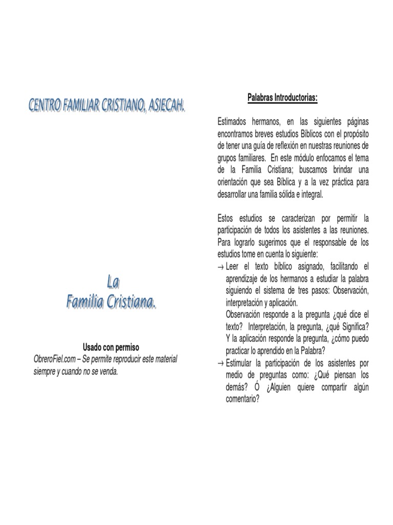 La Familia Cristiana | PDF | Cristo (título) | Amor