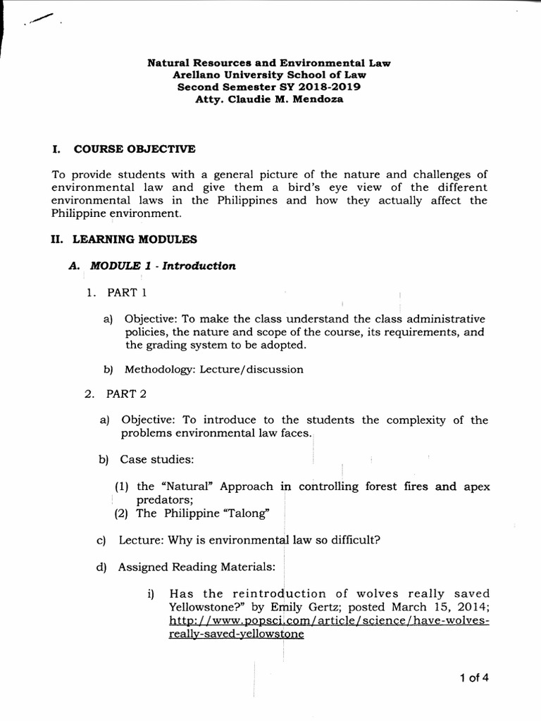 NATRES Syllabus PDF | PDF