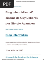 O cinema em Debord - Agamben