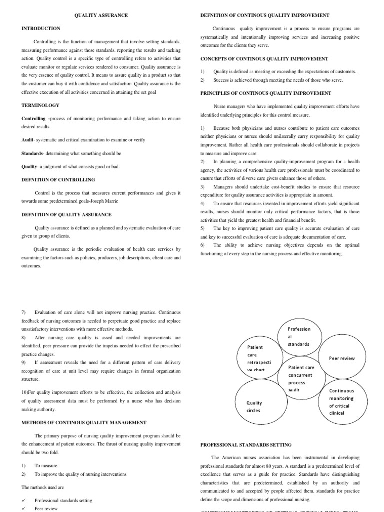Establishing Quality Improvement in Nursing | PDF | Health Care | Nursing