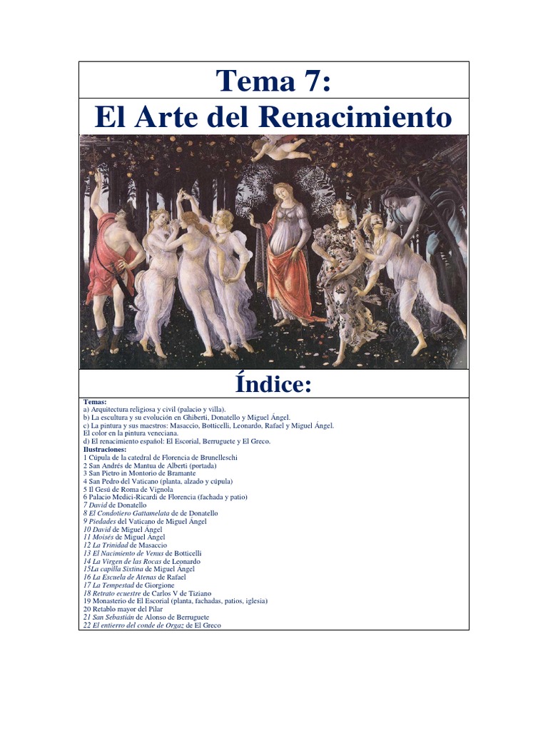 El Arte Del Renacimiento | Descargar gratis PDF | Renacimiento | Miguel ...