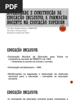 Diversidade e Construção Da Educação Inclusiva