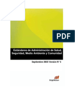 Estándares de Administración de Salud, Seguridad, Medio Ambiente y Comunidad.