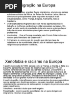 Geografia PPT - Migrações na Europa