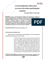 República e o povo: diferentes interpretações sobre a participação popular