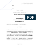 Corte Suprema de Justicia: Casación - Inadmisión Jhon Alexander Fonseca Martínez