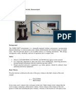 Laboratory Manual For Porosity Measurement