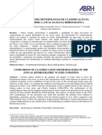 Comparação Entre Metodologias de Classificação Da Condição Hídrica Anual Da Bacia Hidrográfica