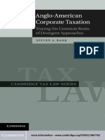 Anglo American Corporate Taxation Tracing The Common Roots of Divergent Approaches Cambridge Tax Law Series