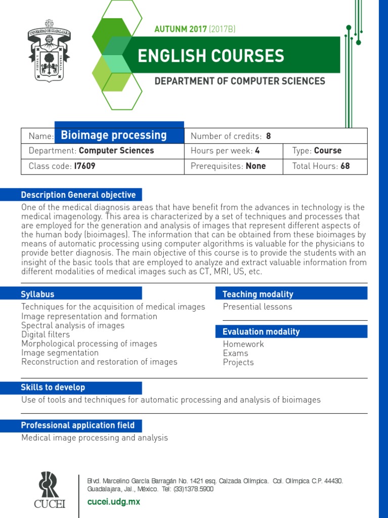 English Courses: Bioimage Processing | PDF | Information Security ...