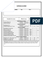 Certificado de Calidad CSS-1