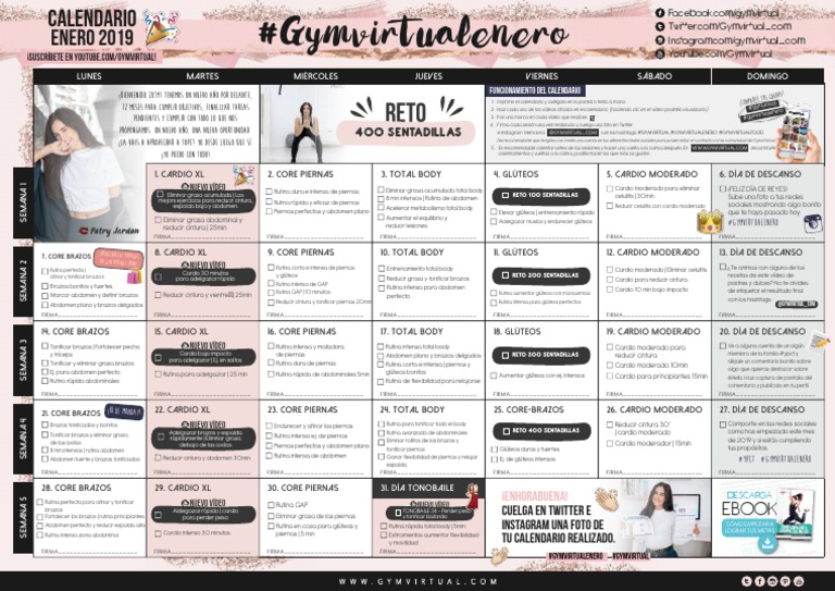 Mi Calendario Gym Virtual