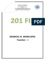 Maricel B. Manlupig Teacher - I: Salvacion National High School