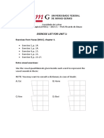 Exercise List For Unit 1:: Exercises From Yavas (2011), Chapter 1