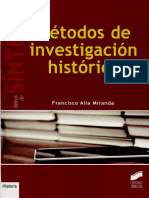Métodos de Investigación Histórica - Francisco Alía Miranda