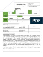 Acta reunión auditoría SGI empresa