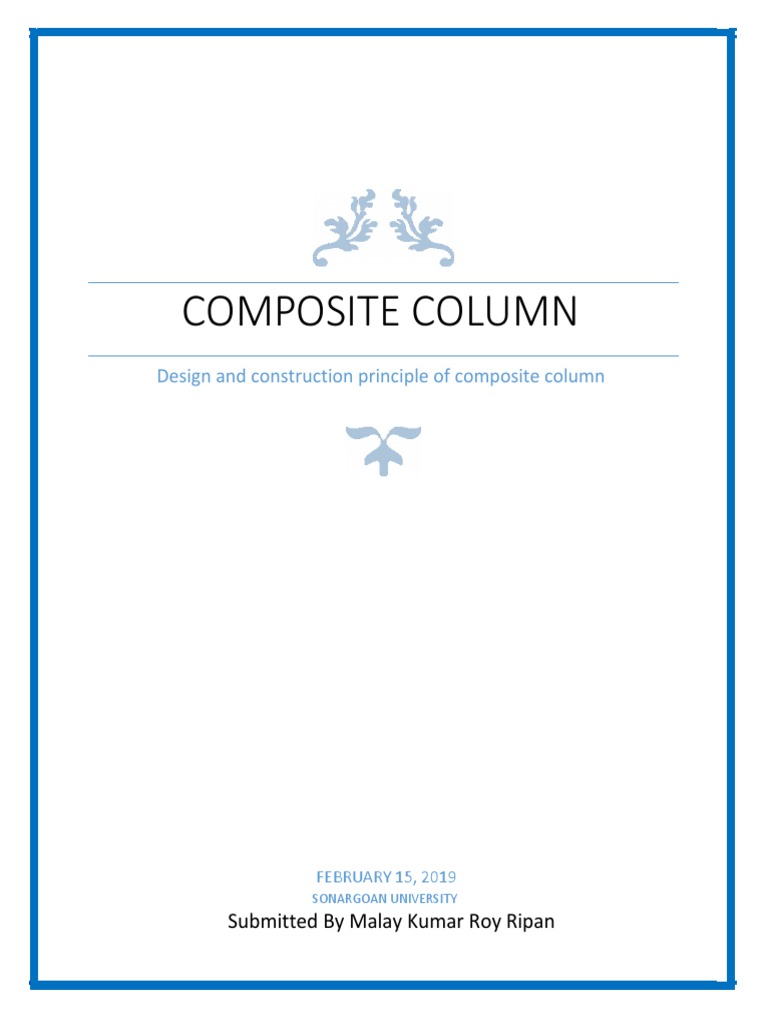 Composite Column Design Principles | PDF | Strength Of Materials | Column