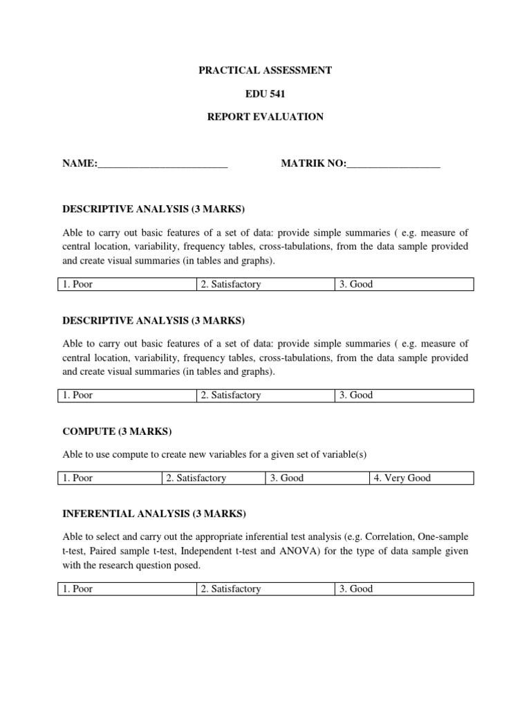 EDU 541 Practical Assessment Guide | PDF