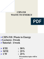 CHN:518 Waste to Energy Course Overview