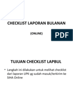 Checklist Laporan Bulanan Online