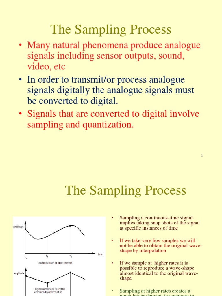 Understanding the Sampling Process | PDF | Sampling (Signal Processing ...